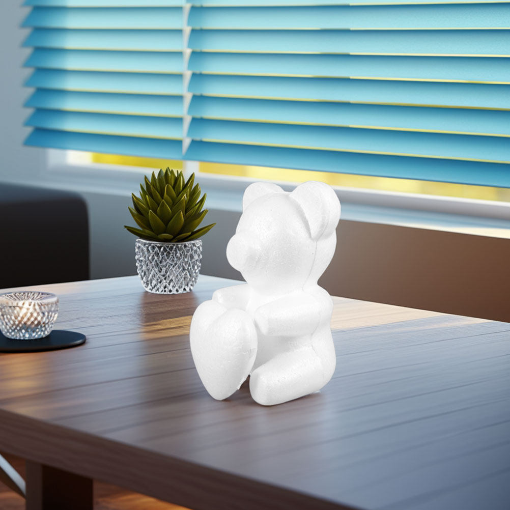 Wedding Supply Decor - 12Pcs Foam Bear Heart Shapes DIY