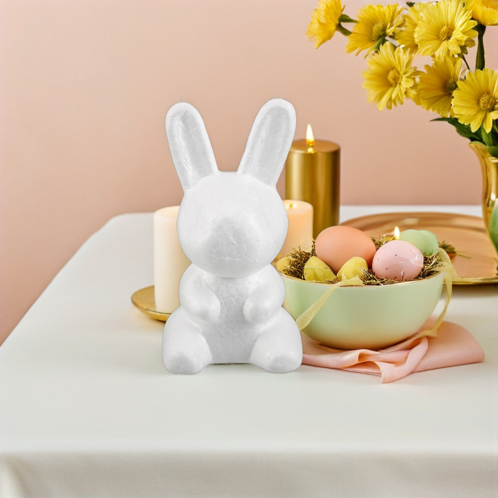 3Pcs White Foam Bunny DIY Scul - đánh giá và giá Wedding Supply Decor