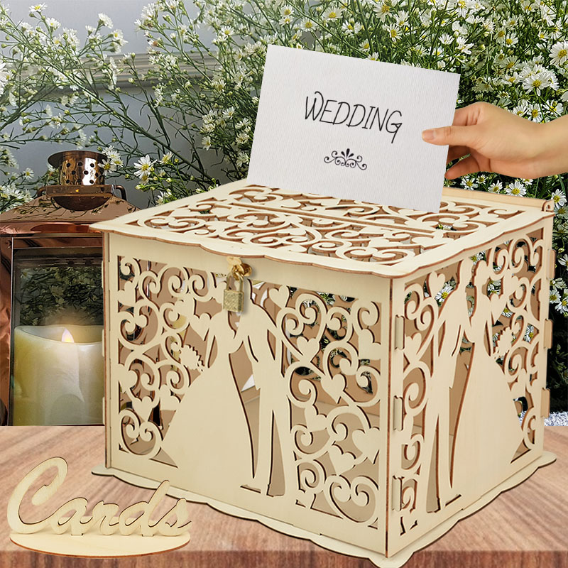 Wedding Wooden Gifts Card Boxe - đánh giá và giá Wedding Supply Rentals