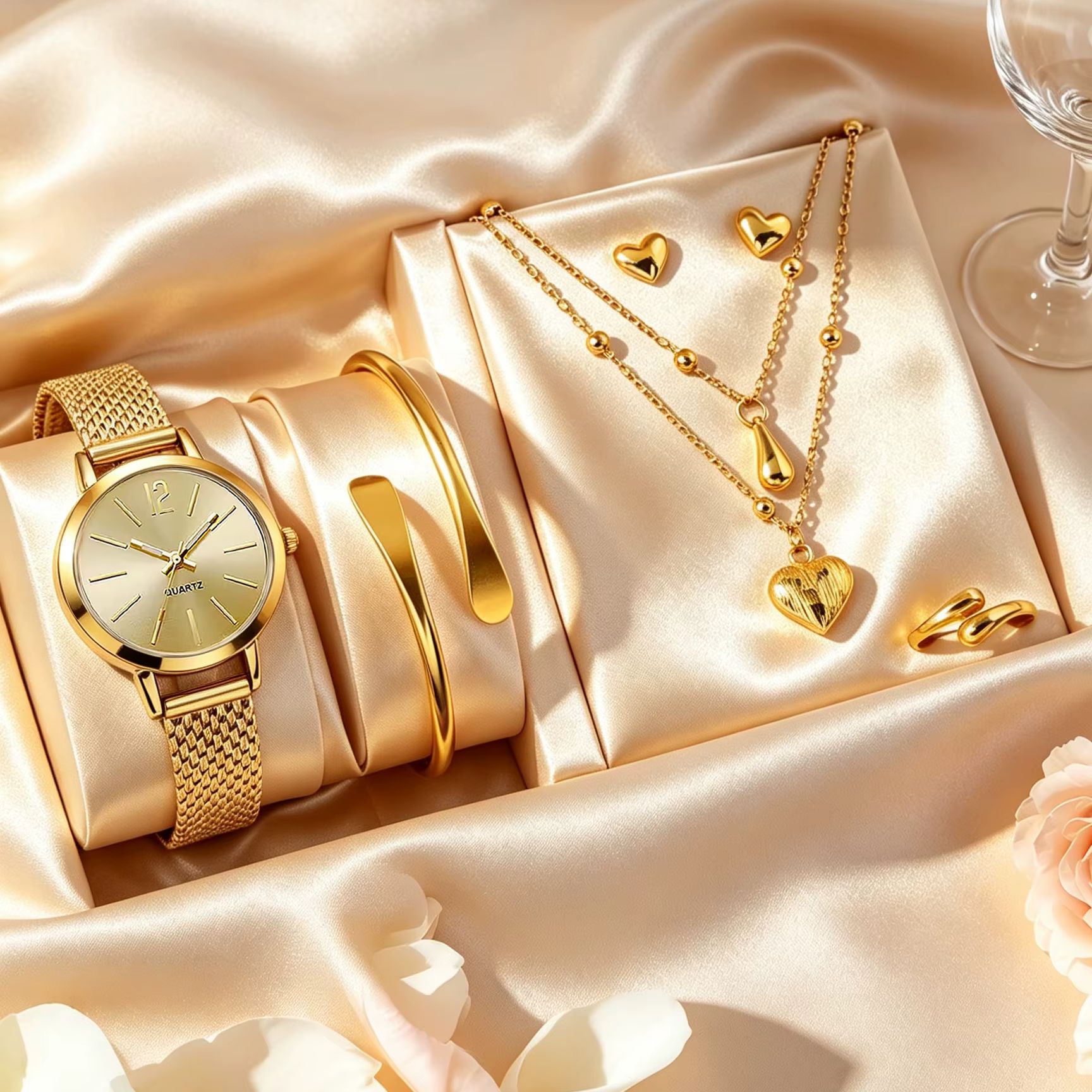 Women's 6-Piece Gold Watch and - đánh giá và giá Wedding Package Gold
