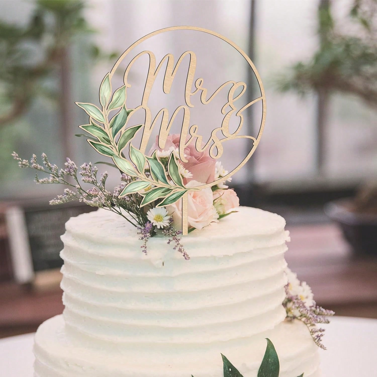 3pcs Wooden Mr & Mrs Cake Topp - đánh giá và giá Wedding Supply Rentals